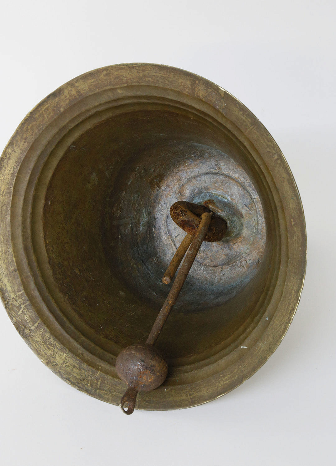 Large Antique Brass Bell - Large Antique Brass Bell in Contemporary