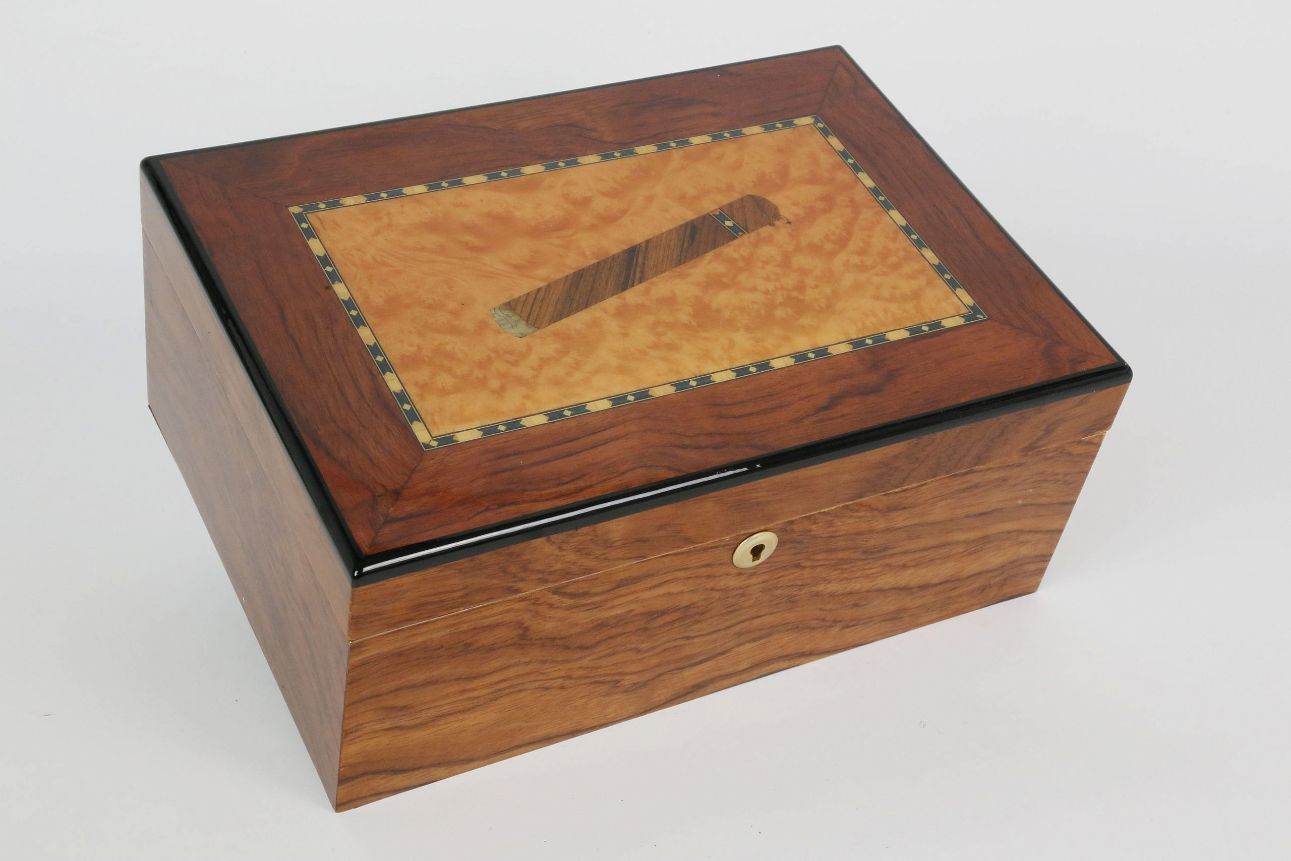 Contemporary Inlaid Humidor Box late 20th Century Contemporary Inlaid